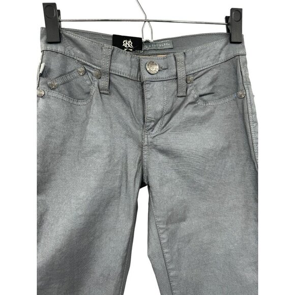 Rock & Republic Metallic Skinny Jeans NWT - Picture 2 of 6